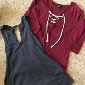 SOLD Tee and Tank bundle sz S